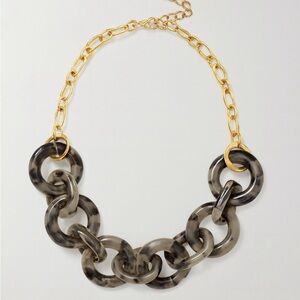 J CREW Chunky Tortoise Chain Reversible 20” Statement Necklace